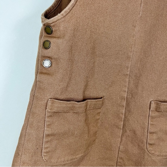 RYLEE + CRU OVERALL DRESS - Camel Brown XS - Picture 5 of 13
